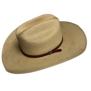Alamo Hats Cowboy CowGirl Straw Hat 7 1/4 Cattleman Concert Wide Coastal Country